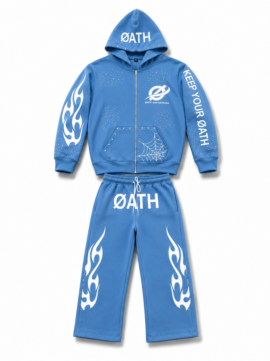 ØATH Premium Zip Hoodie Set light blue