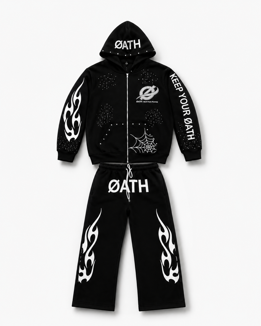 ØATH Premium Zip Hoodie Set black