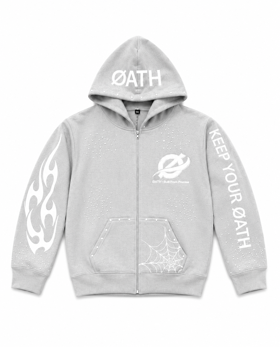 ØATH Premium Zip Hoodie Set gray