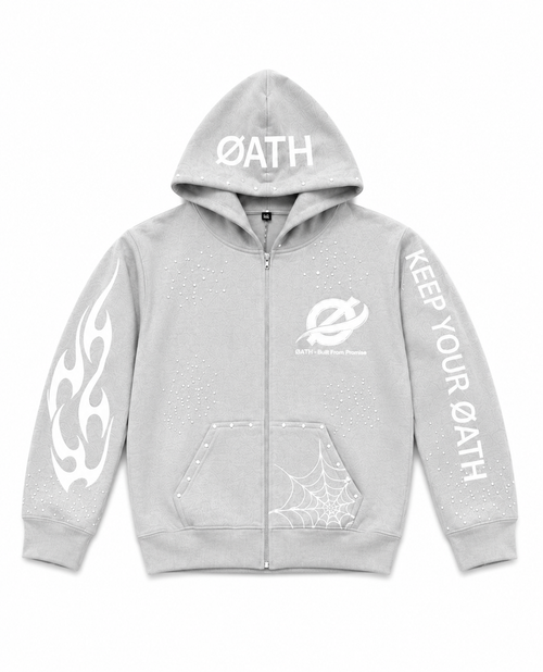 ØATH Premium Zip Hoodie Set gray