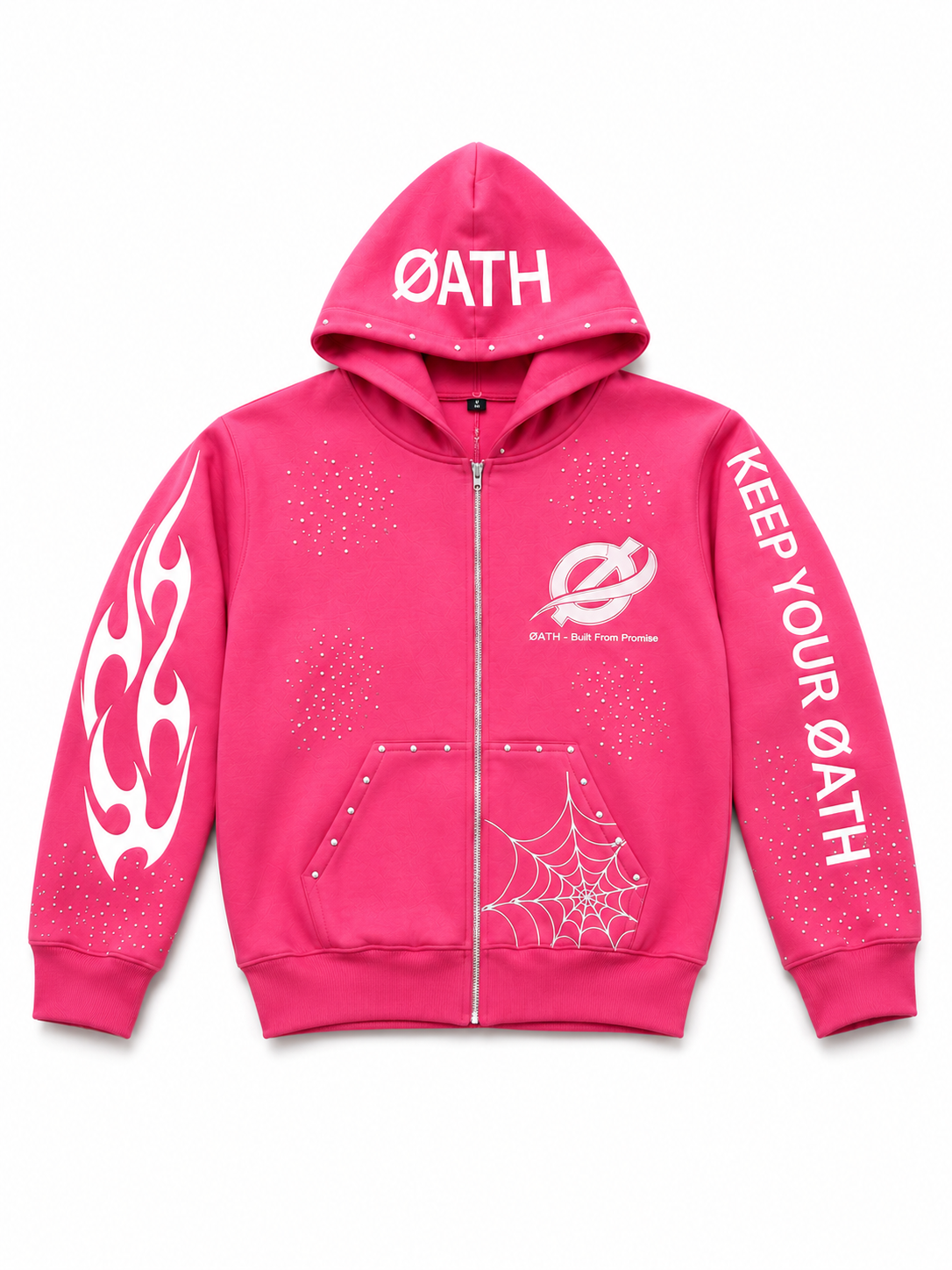 ØATH Premium Zip Hoodie Set pink